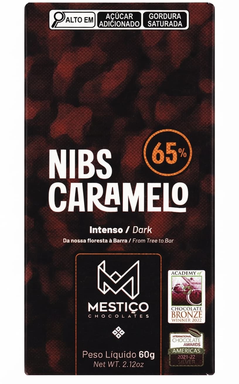 Nibs 65% 65% dark bar packaging by Mestiço