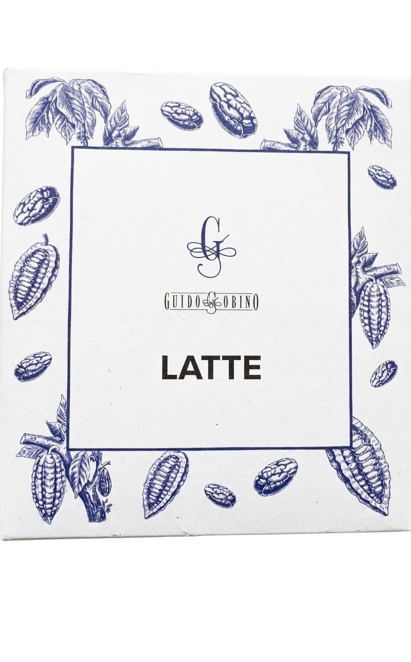 Latte 35% milk bar packaging by Guido Gobino