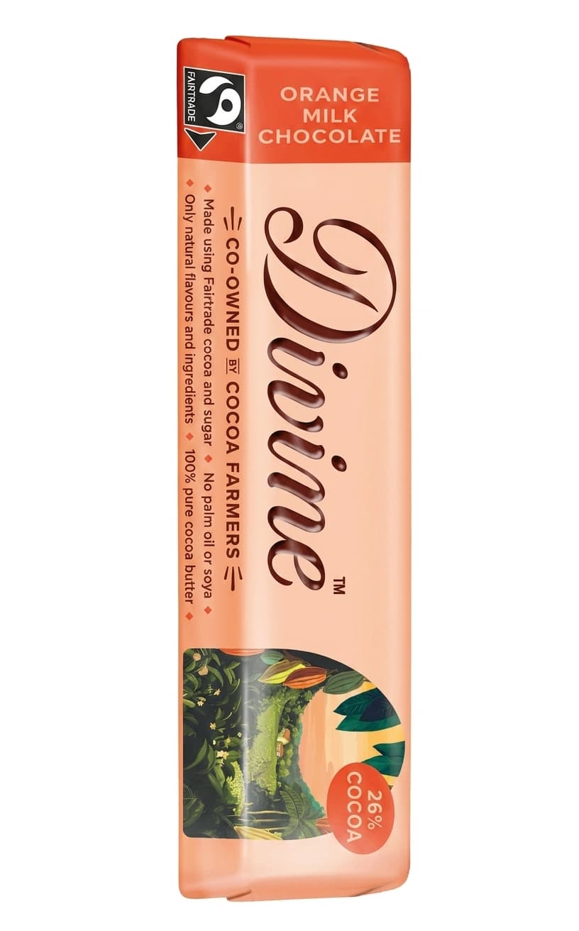 Orange 38% 38% milk bar packaging by Divine