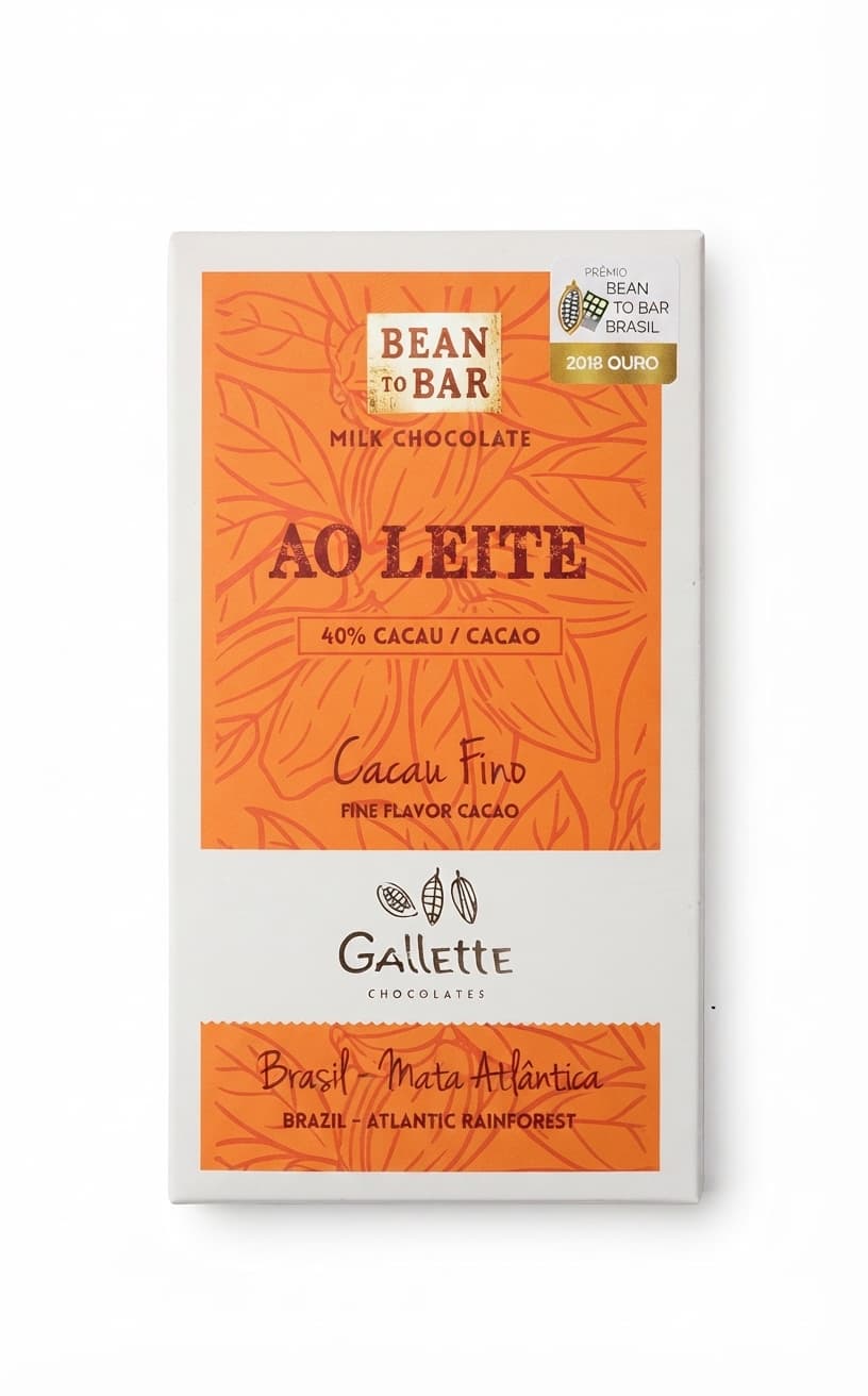Milk 40% 40% milk bar packaging by Gallette Chocolates