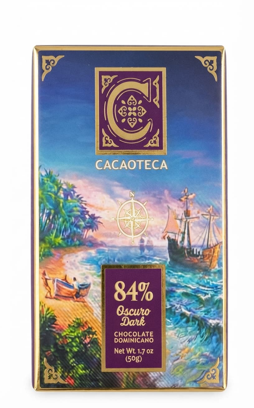 Oscuro Dark 84% 84% dark bar packaging by Cacaoteca