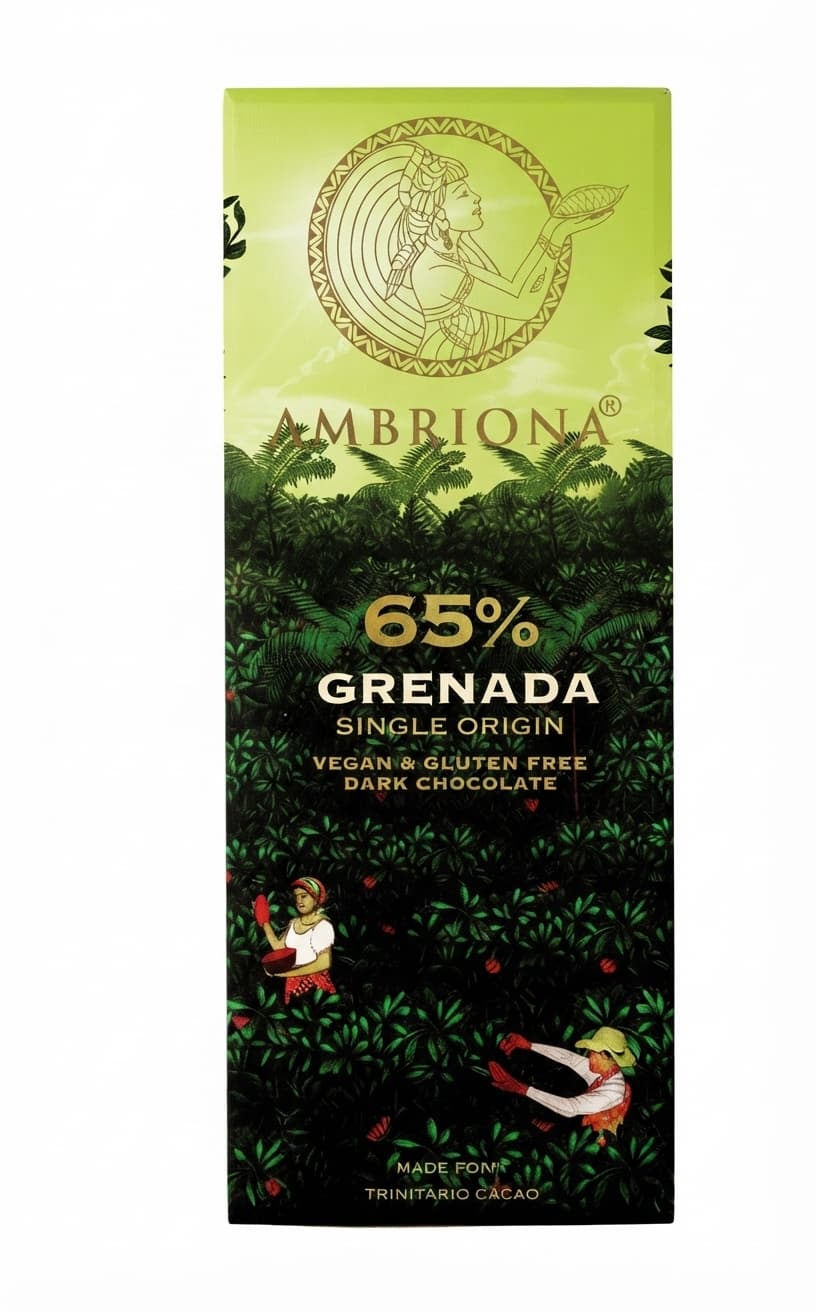 Grenada 65% 65% dark bar packaging by Ambriona