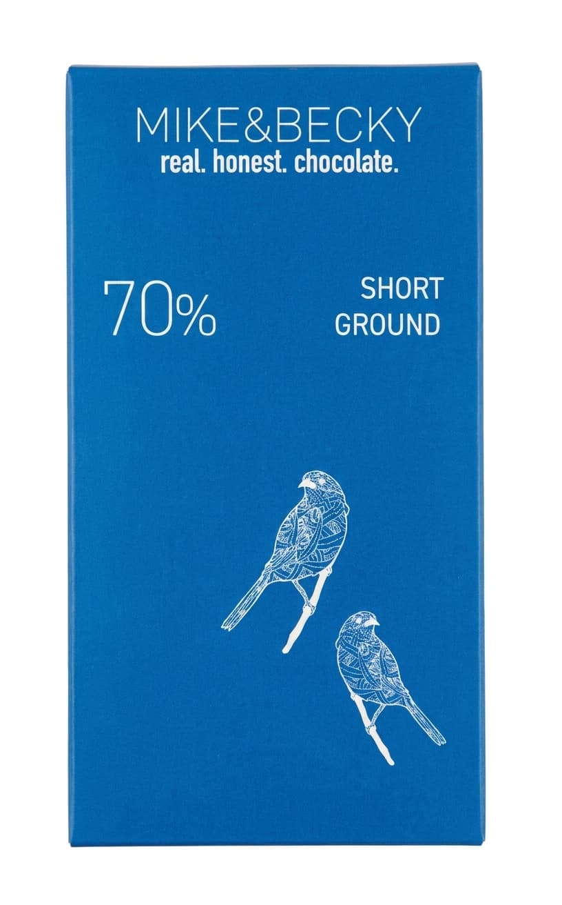 Short Ground 70% 70% dark bar packaging by MIKE&BECKY