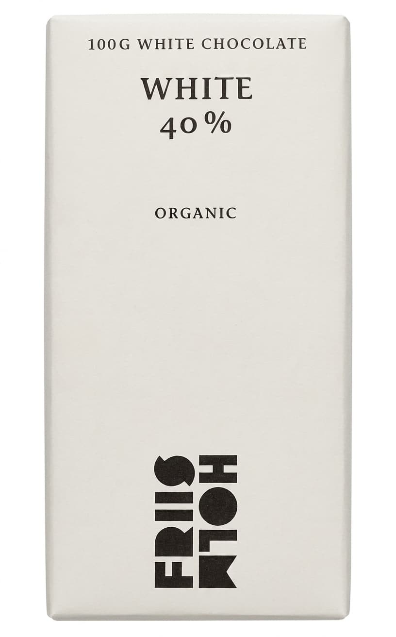 White 40% 40% white bar packaging by Friis Holm