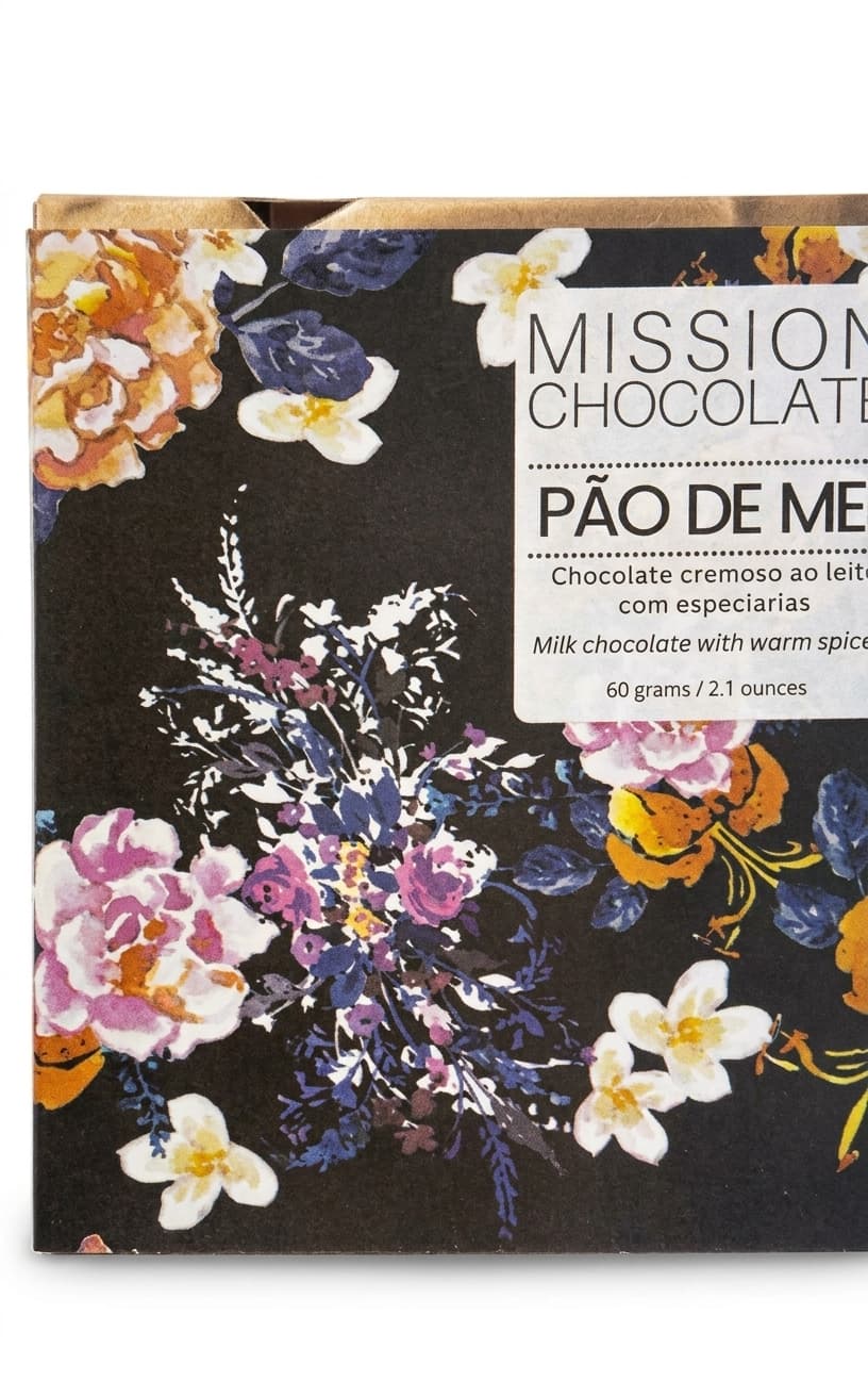 Pão de Mel null% milk bar packaging by Mission Chocolate