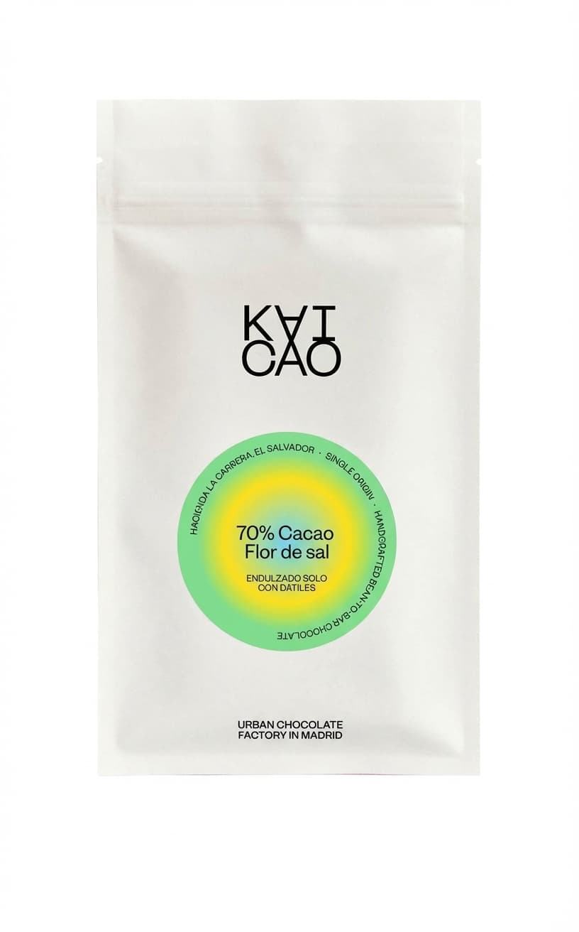70% Flor de sal 70% dark bar packaging by KAICAO