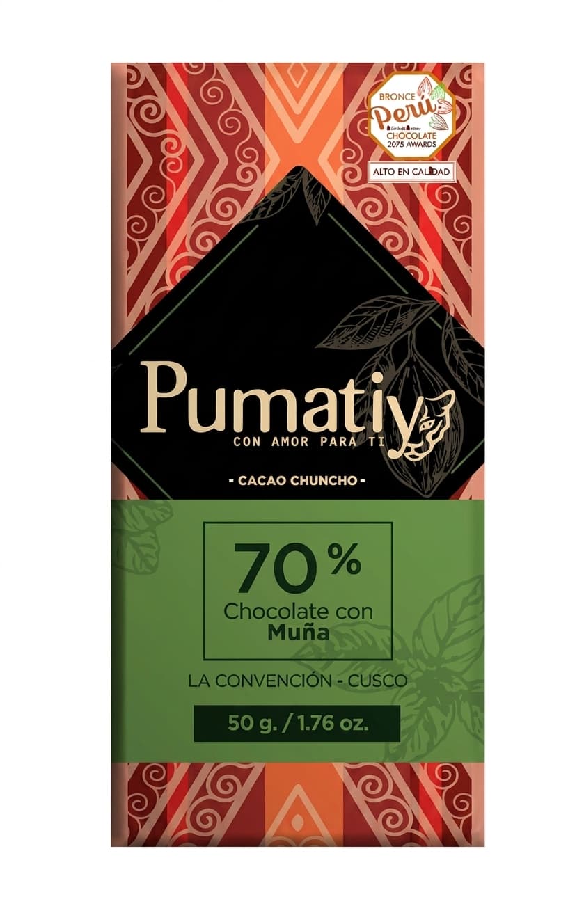 Muna 70% 70% dark bar packaging by Pumatiy