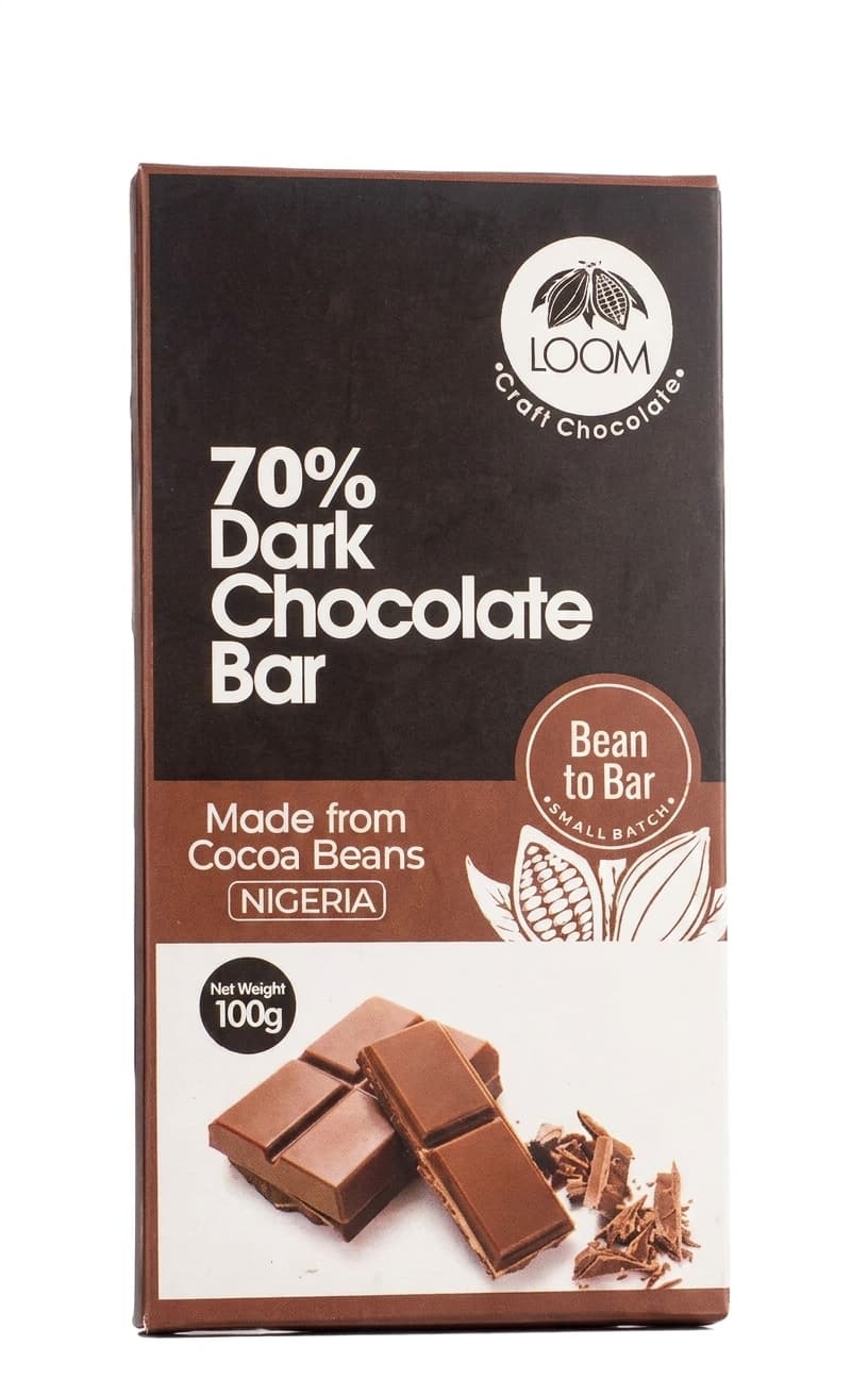 70% Dark 70% dark bar packaging by Loom