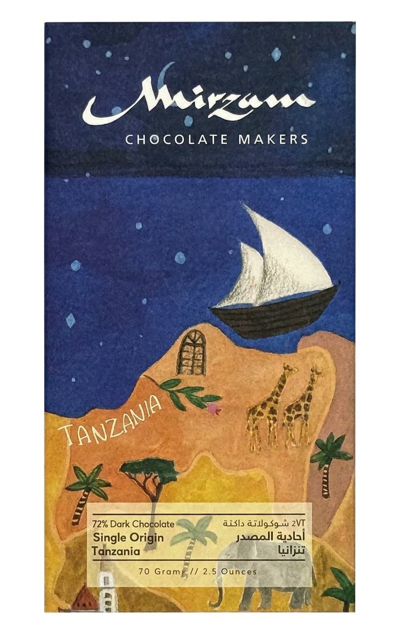 Tanzania 72% 72% dark bar packaging by Mirzam