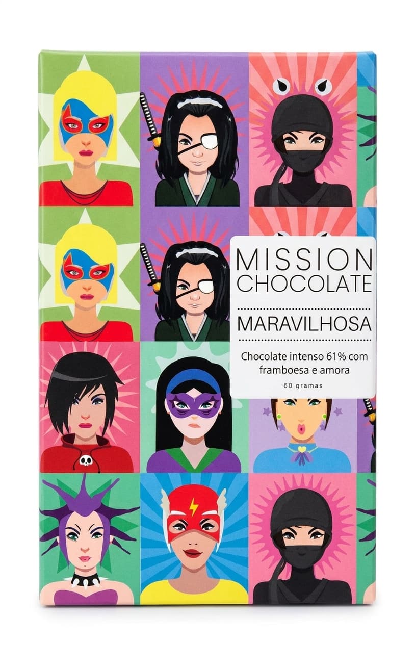 Maravilhosa 61% 61% dark bar packaging by Mission Chocolate