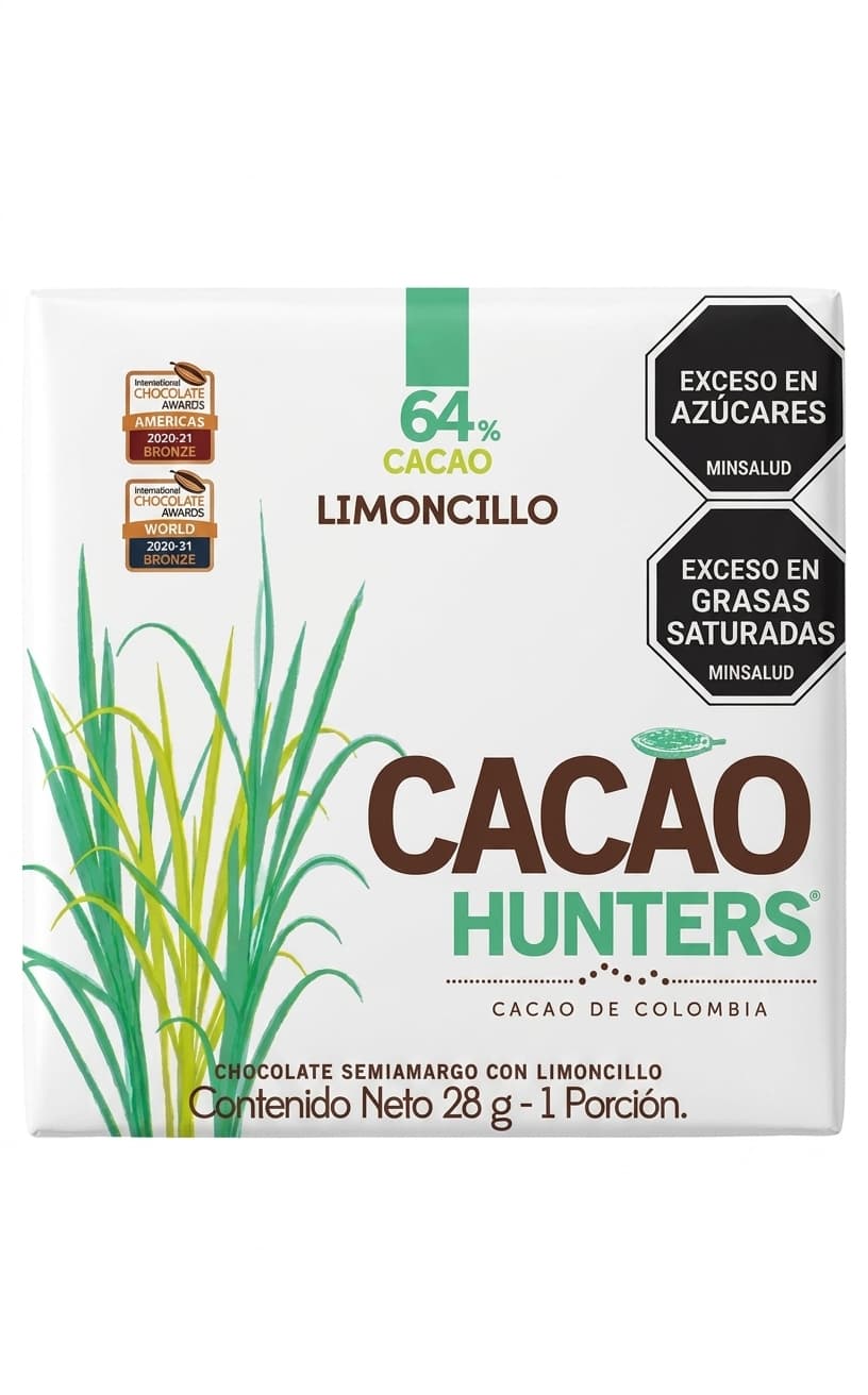 Limoncillo 64% 64% dark bar packaging by Cacao Hunters