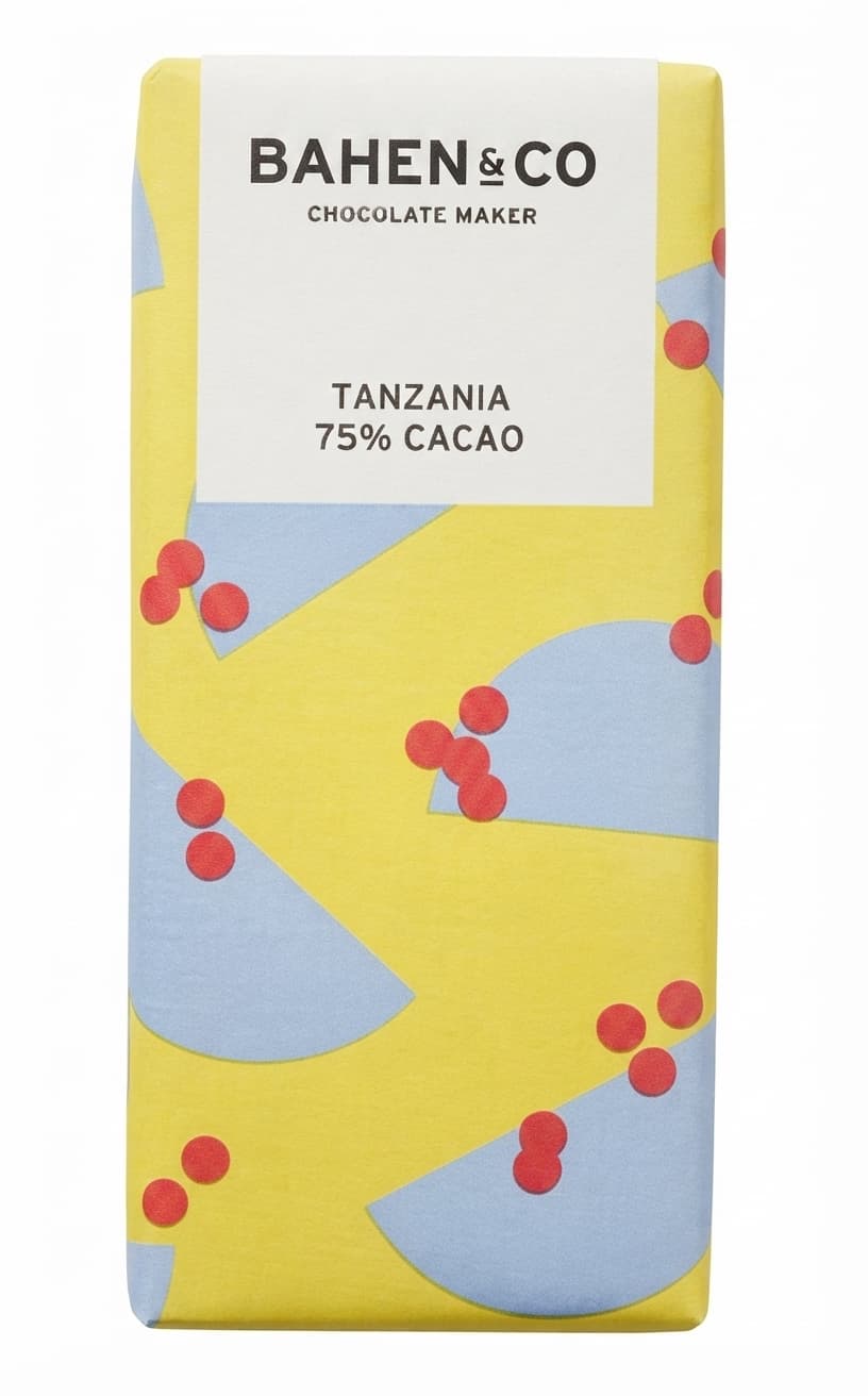 Tanzania 75% 75% dark bar packaging by Bahen & Co