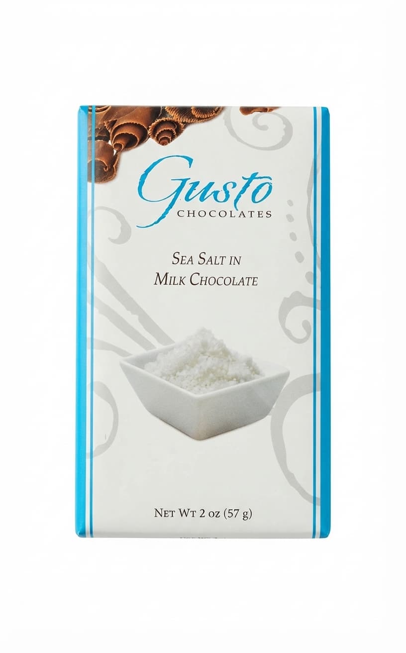 Milk & Sea Salt null% milk bar packaging by Forté Chocolate