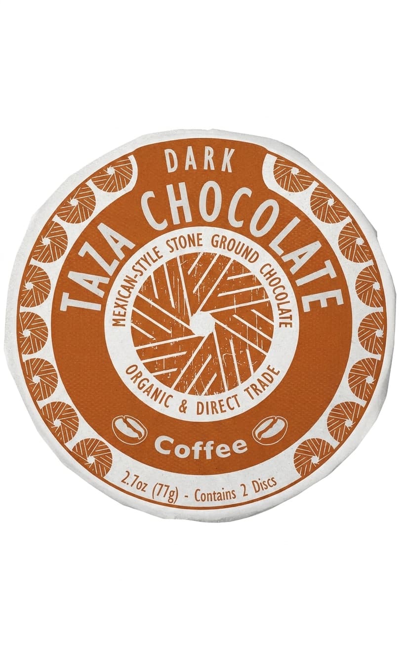 Coffee 55% 55% dark bar packaging by Taza