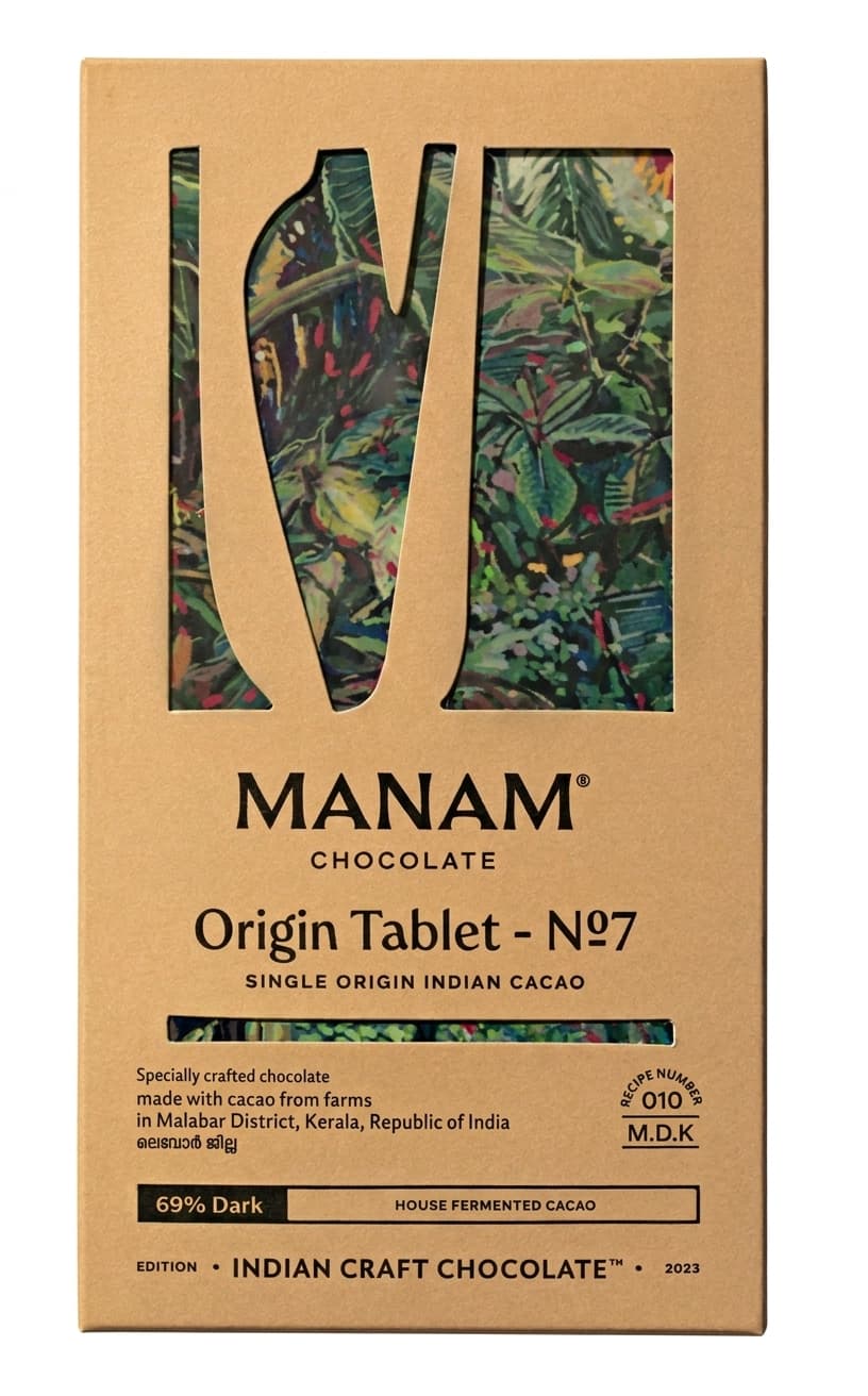 Origin Tablet - No7 69% 69% dark bar packaging by Manam