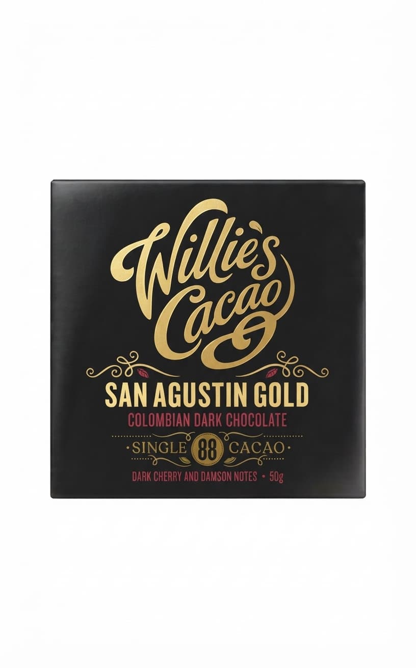 San Agustin 88% 88% dark bar packaging by Willie's Cacao