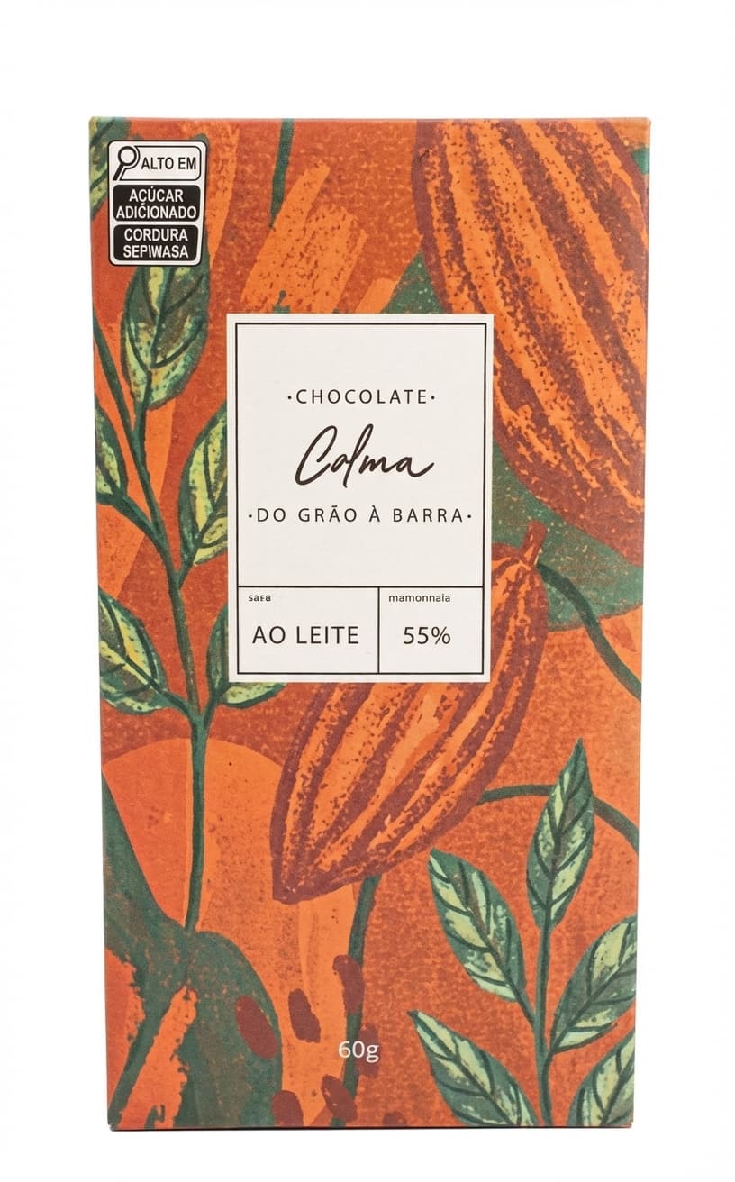 Ao Leite 55% milk bar packaging by C'alma