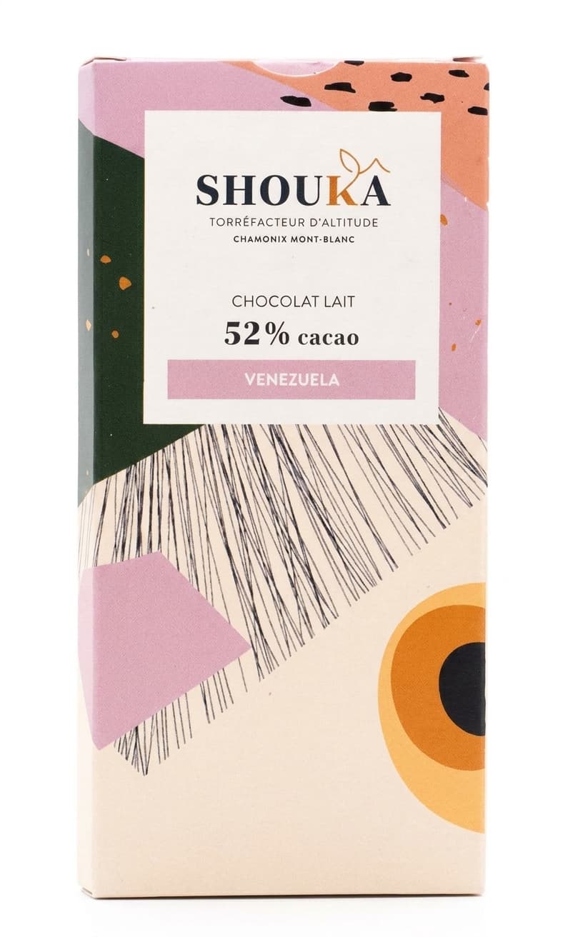 Chocolat Lait 52% Cacao 52% milk bar packaging by Shouka