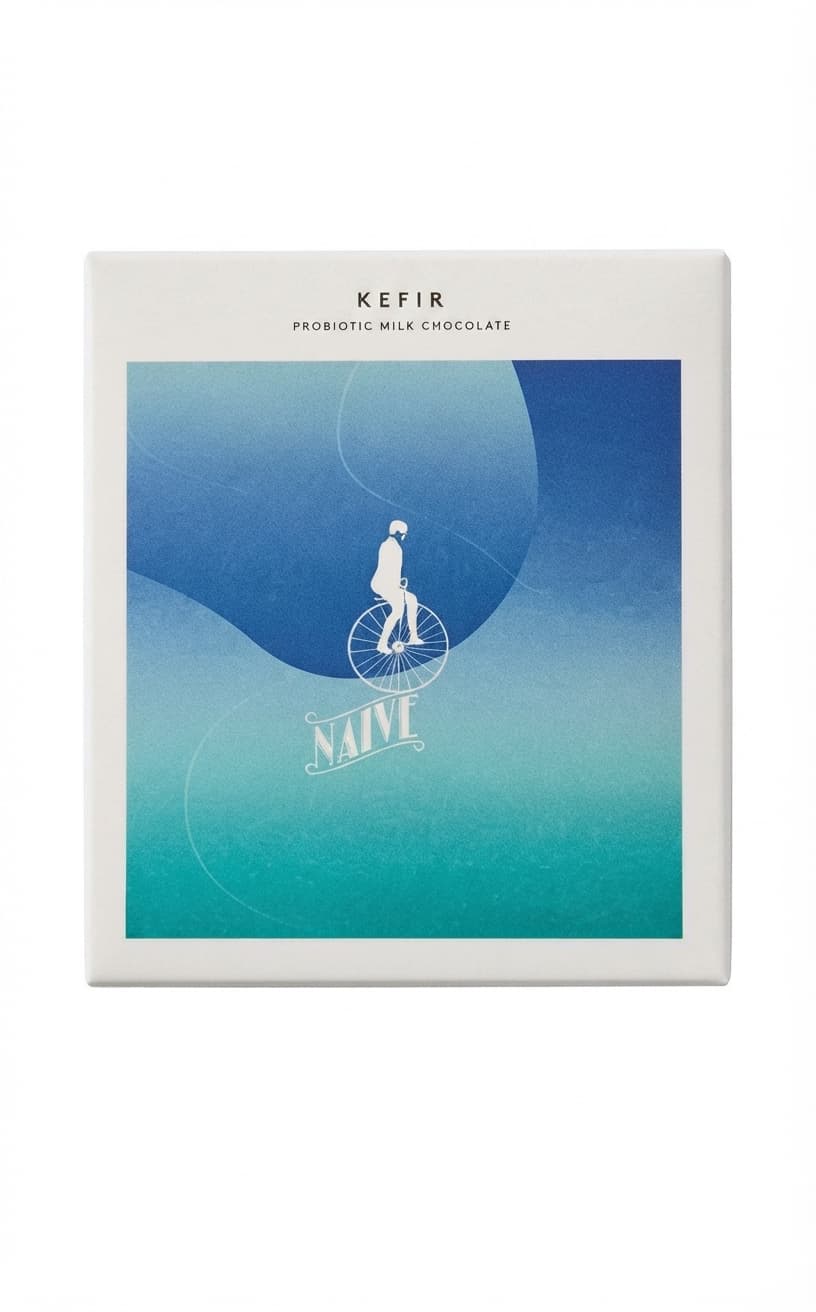 Kefir 57% milk bar packaging by Naive