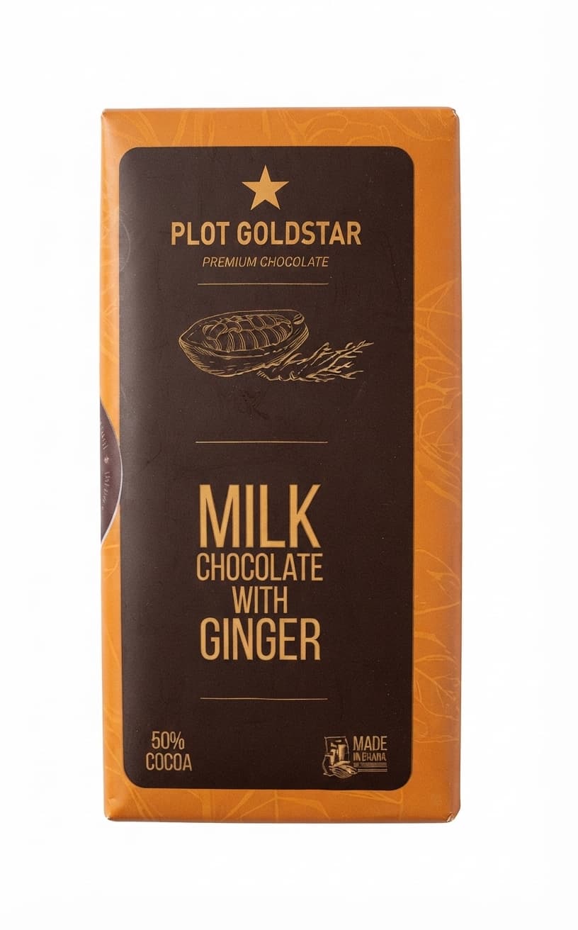 Milk With Ginger 50% 50% milk bar packaging by Plot Goldstar