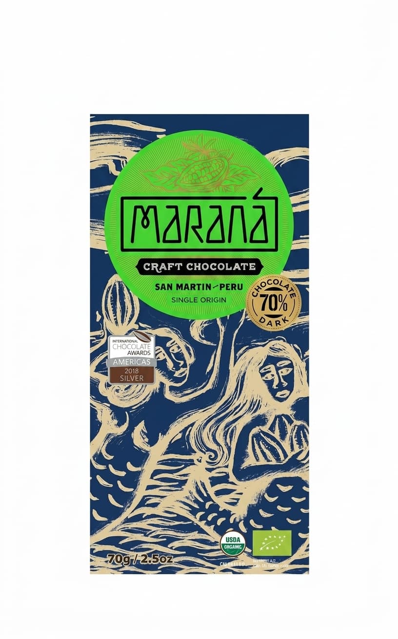 San Martín 70% 70% dark bar packaging by Maraná