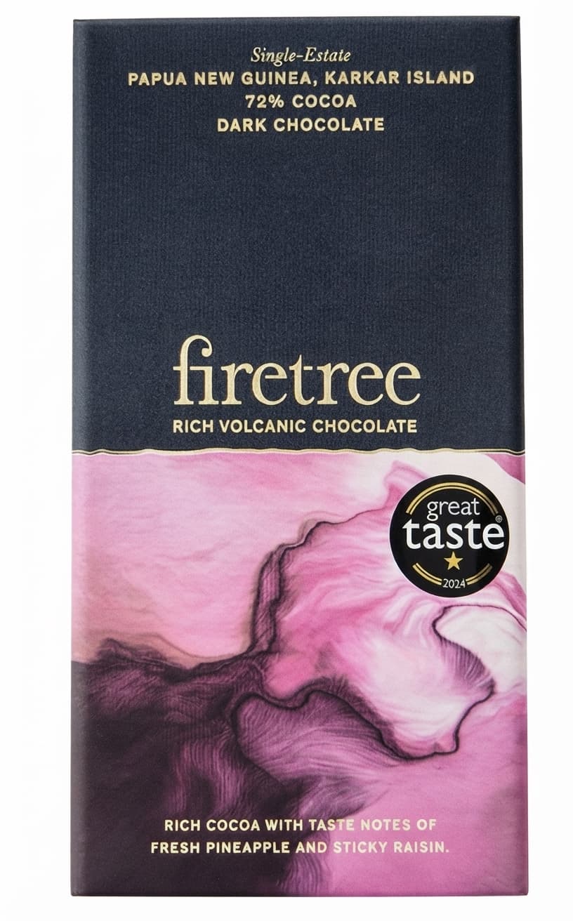 Papua New Guinea Karkar Island 72% 72% dark bar packaging by firetree