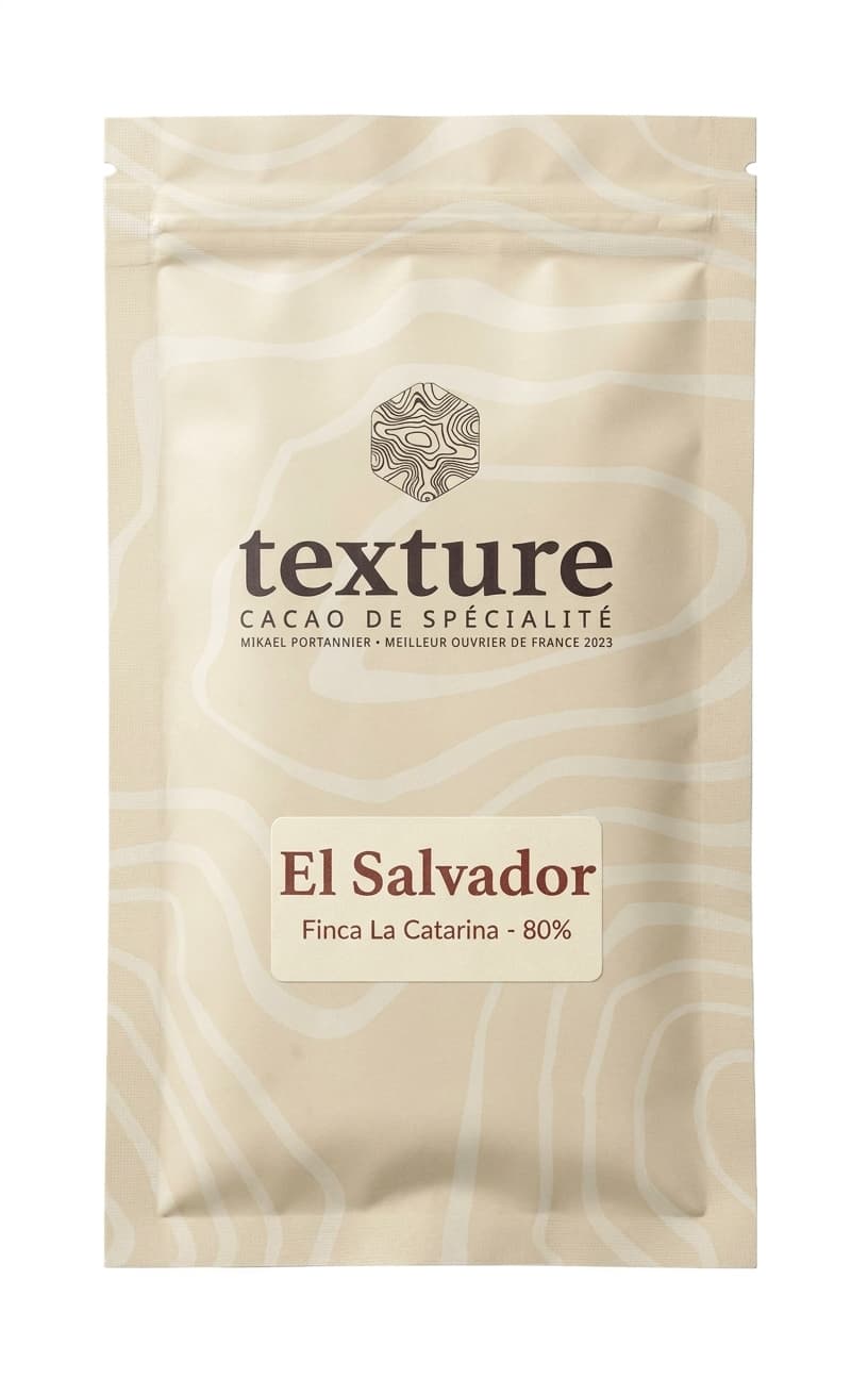 El Salvador 80% 80% dark bar packaging by texture