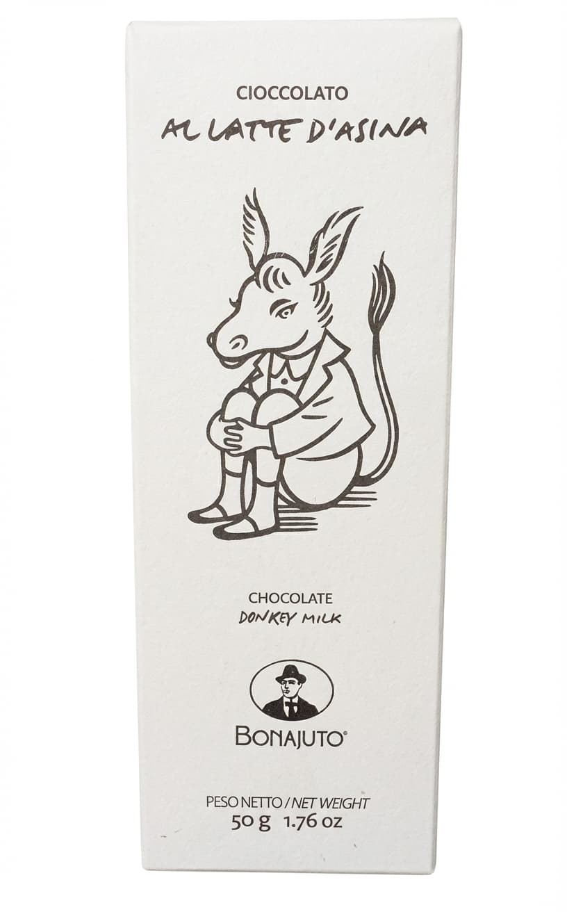 Donkey Milk 65% milk bar packaging by Bonajuto