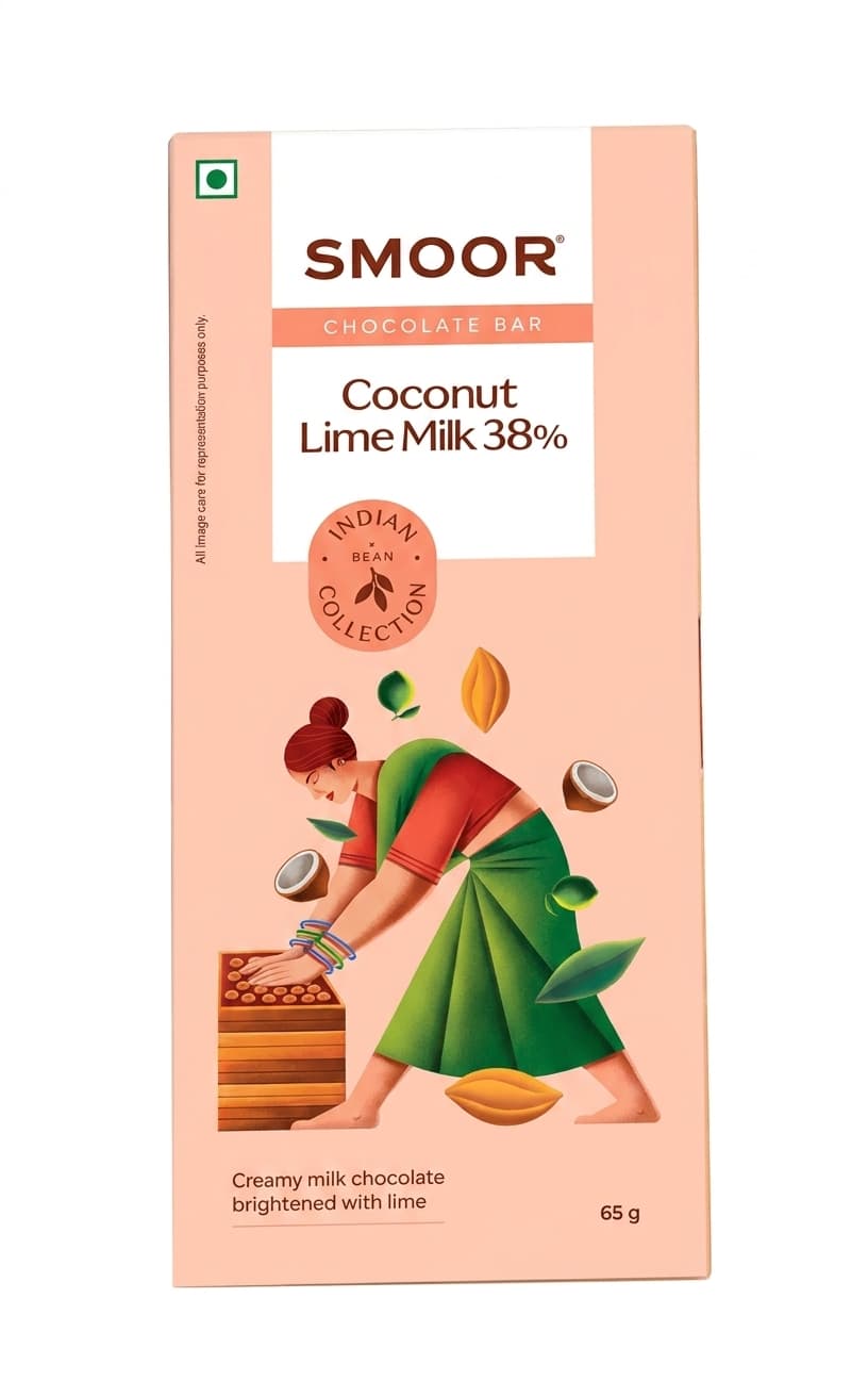 Coconut Lime Milk 38% 38% milk bar packaging by Smoor