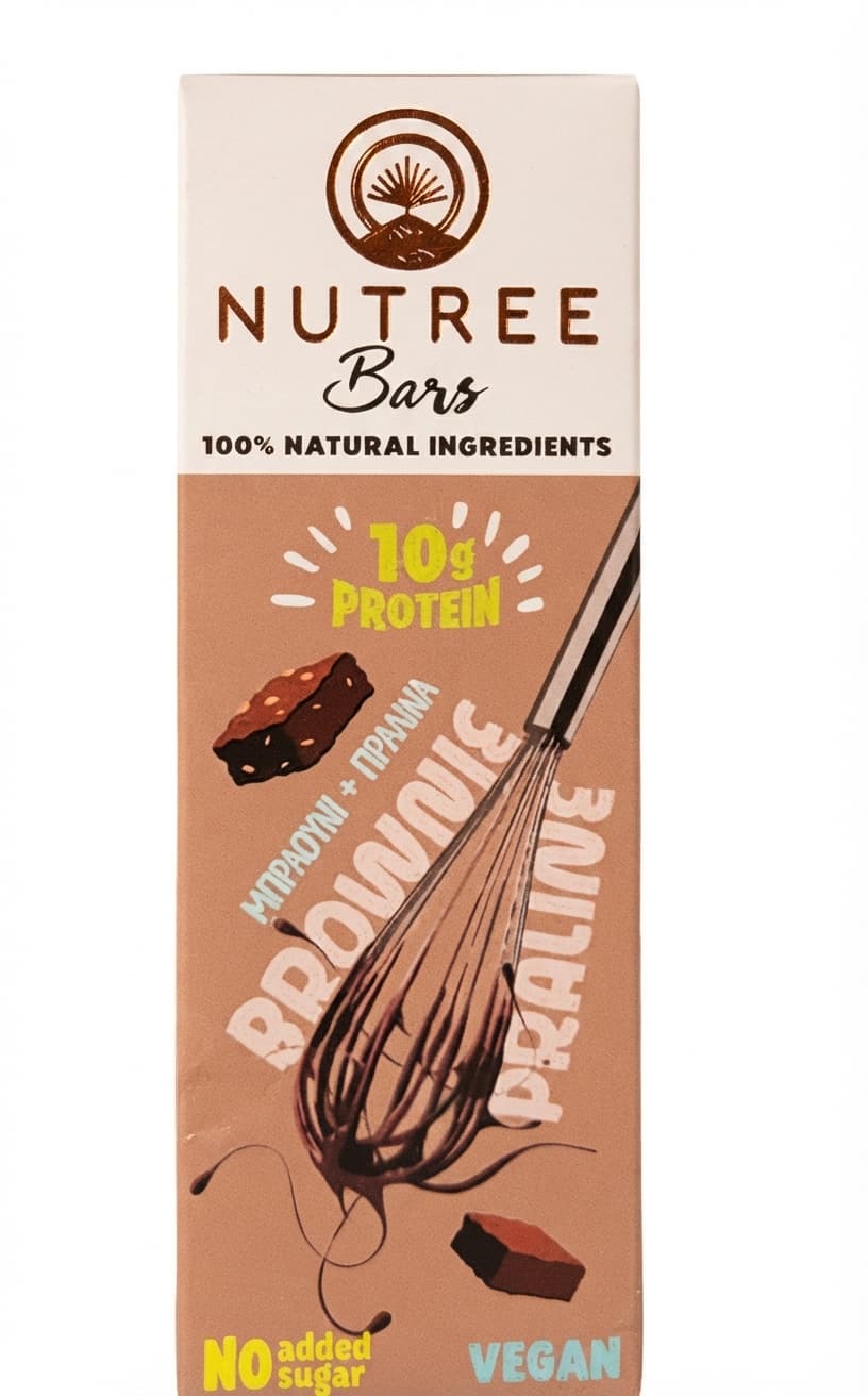 Brownie Praline, Sugar Free dark bar packaging by Nutree
