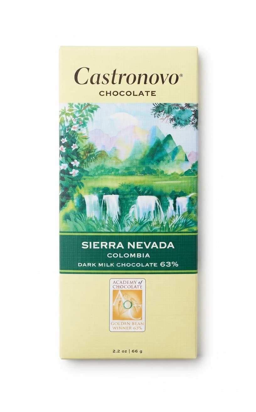 Sierra Nevada Dark Milk 63% 63% milk bar packaging by Castronovo