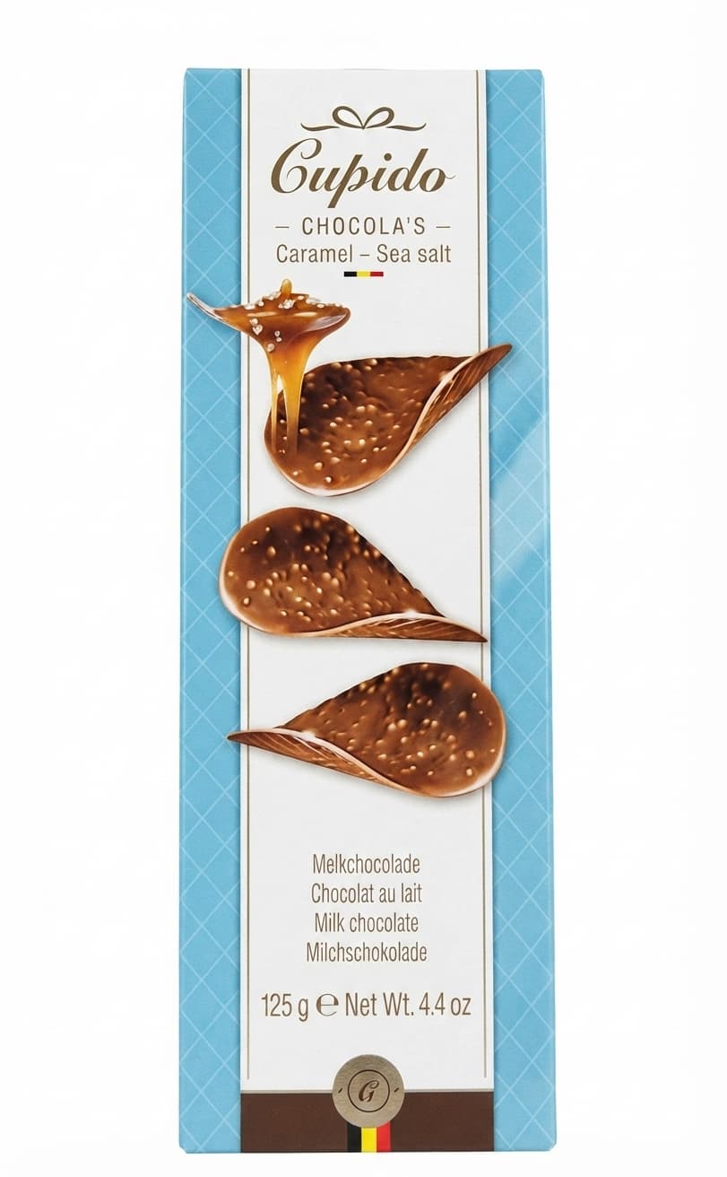 Caramel - Sea salt 35% milk bar packaging by Cupido