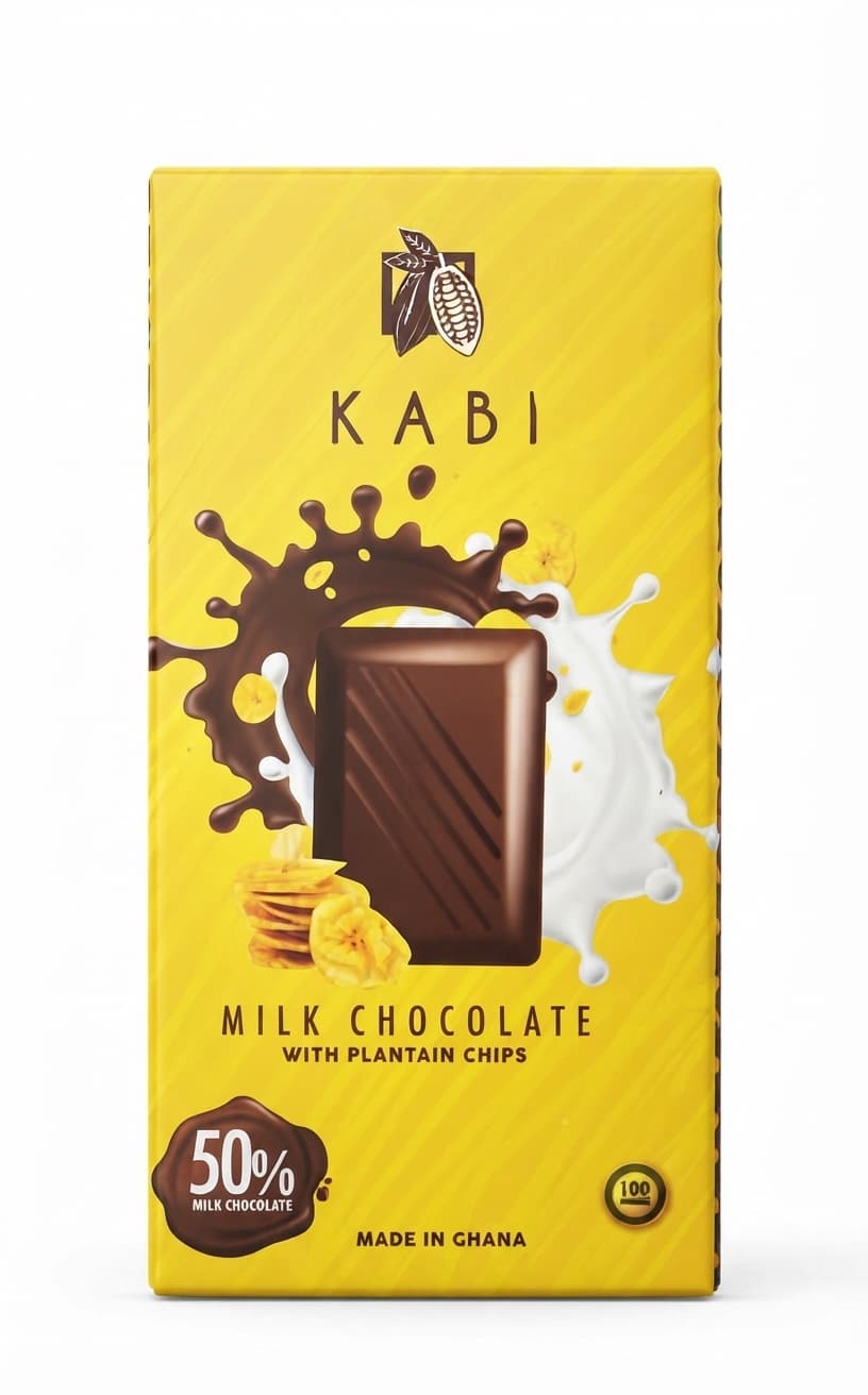 Plantain Chips 50% 50% milk bar packaging by KABI
