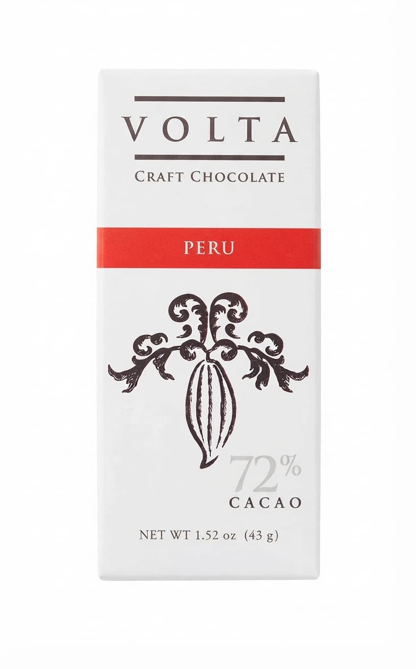 Peru 72% 72% dark bar packaging by Forté Chocolate
