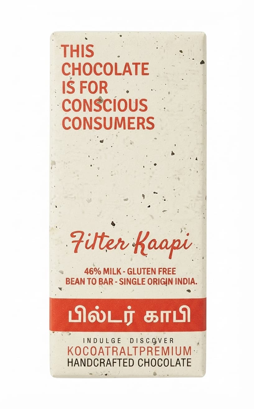 Filter Coffee 46% 46% milk bar packaging by Kocoatrait