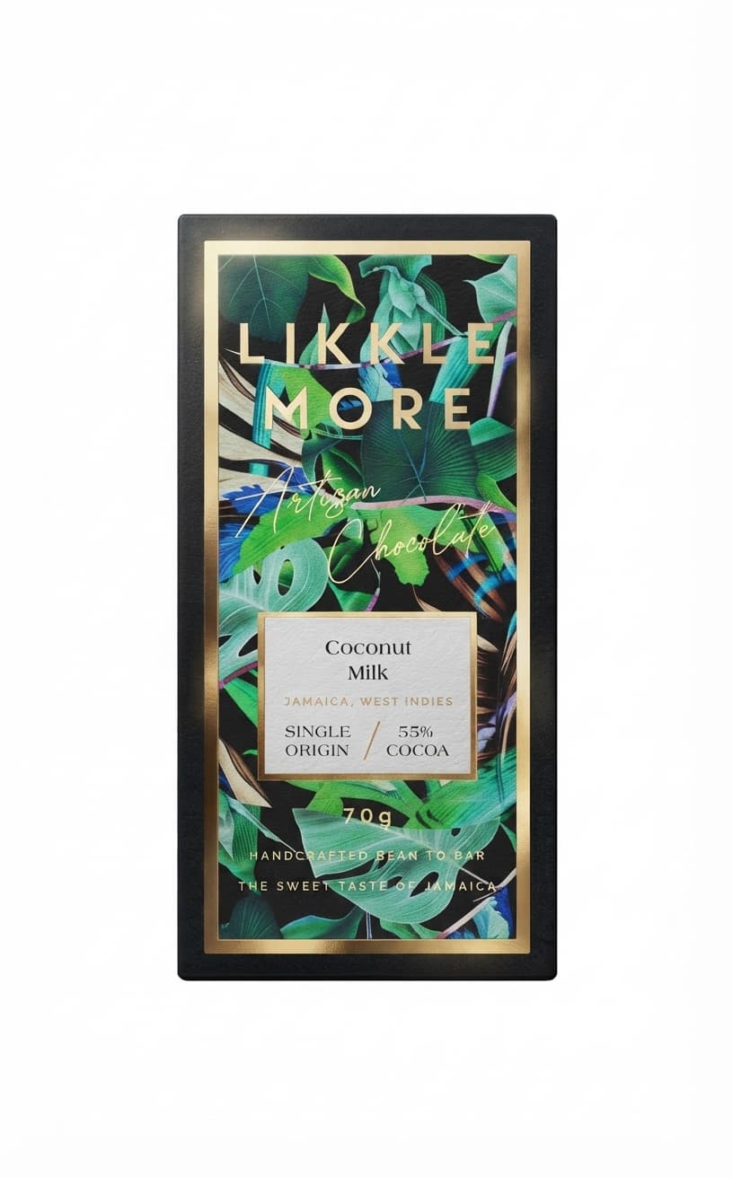 Coconut Milk 55% 55% milk bar packaging by Likkle More