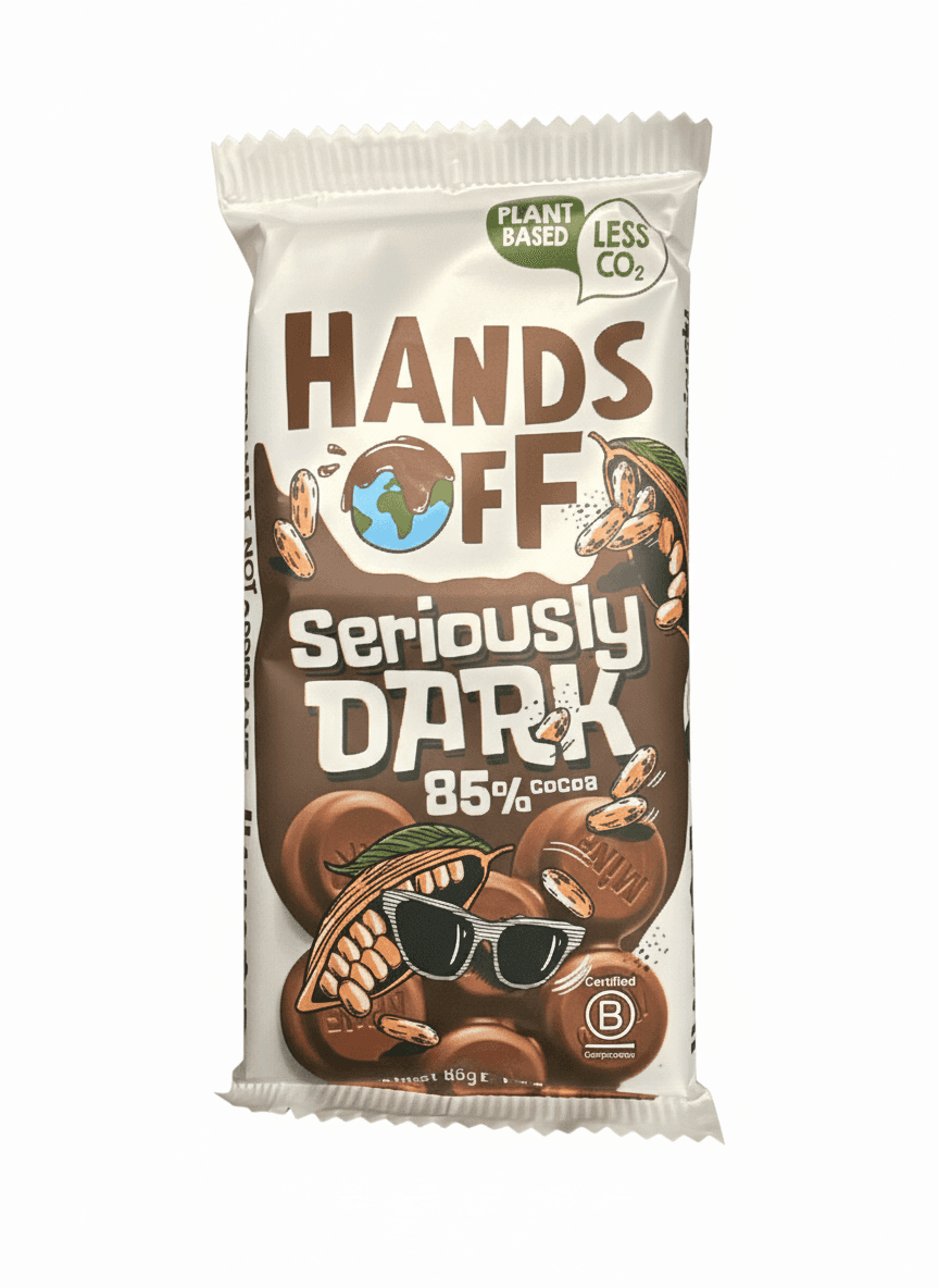 Seriously Dark 85% Cocoa 85% dark bar packaging by undefined