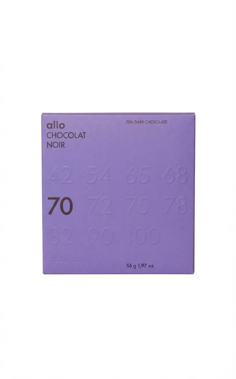 Pangoa Peru Bee Pollen 70% 70% dark bar packaging by Allo Simonne