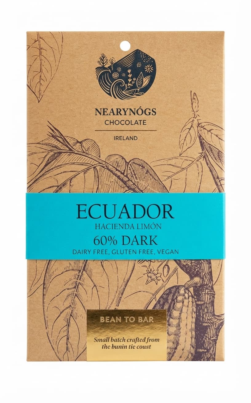 Ecuador Hacienda Limón 60% 60% dark bar packaging by Nearynógs
