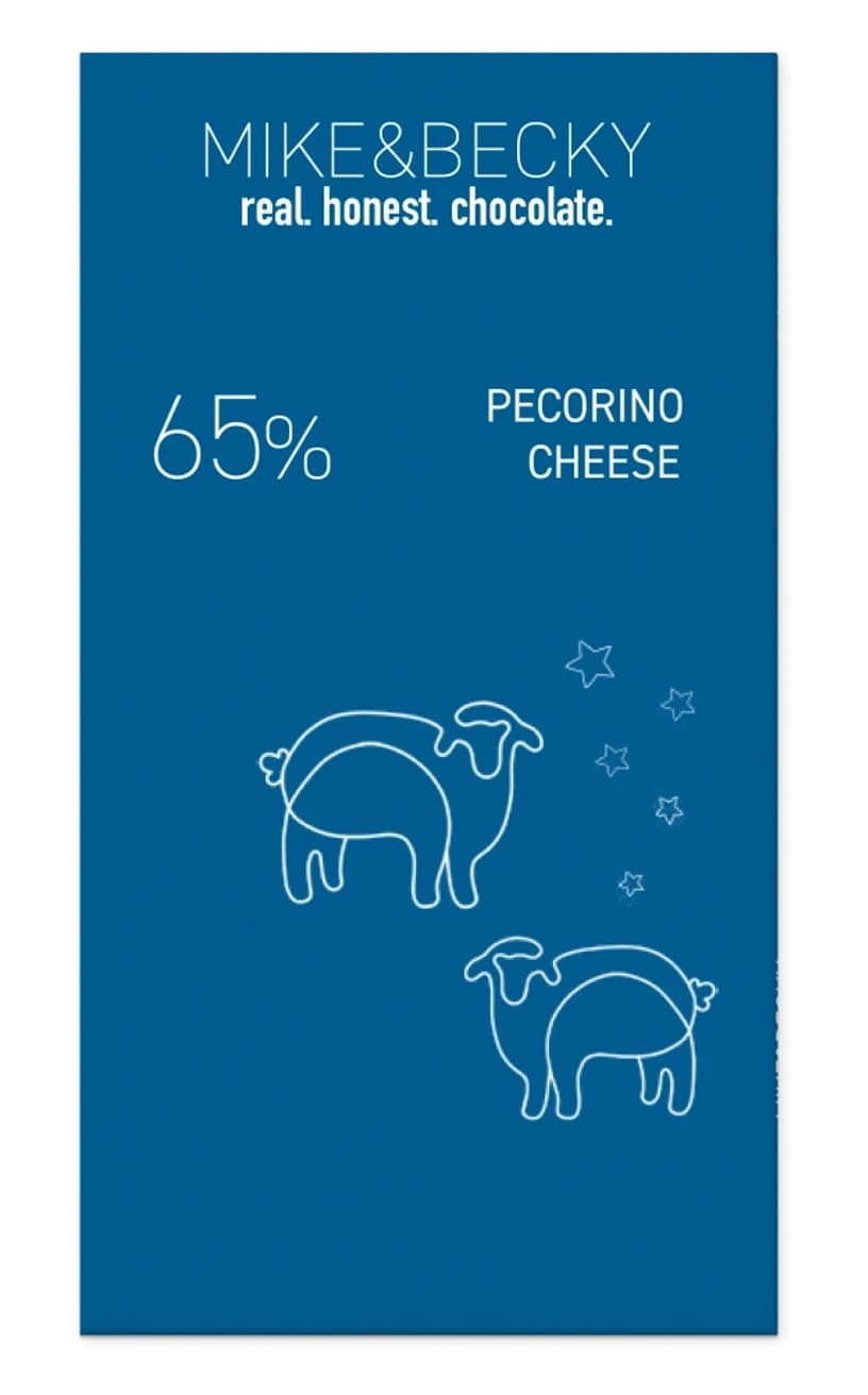 Pecorino Cheese 65% 65% dark bar packaging by MIKE&BECKY