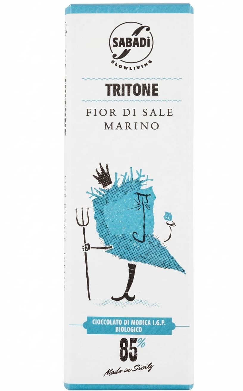 Tritone 85% dark bar packaging by Sabadi