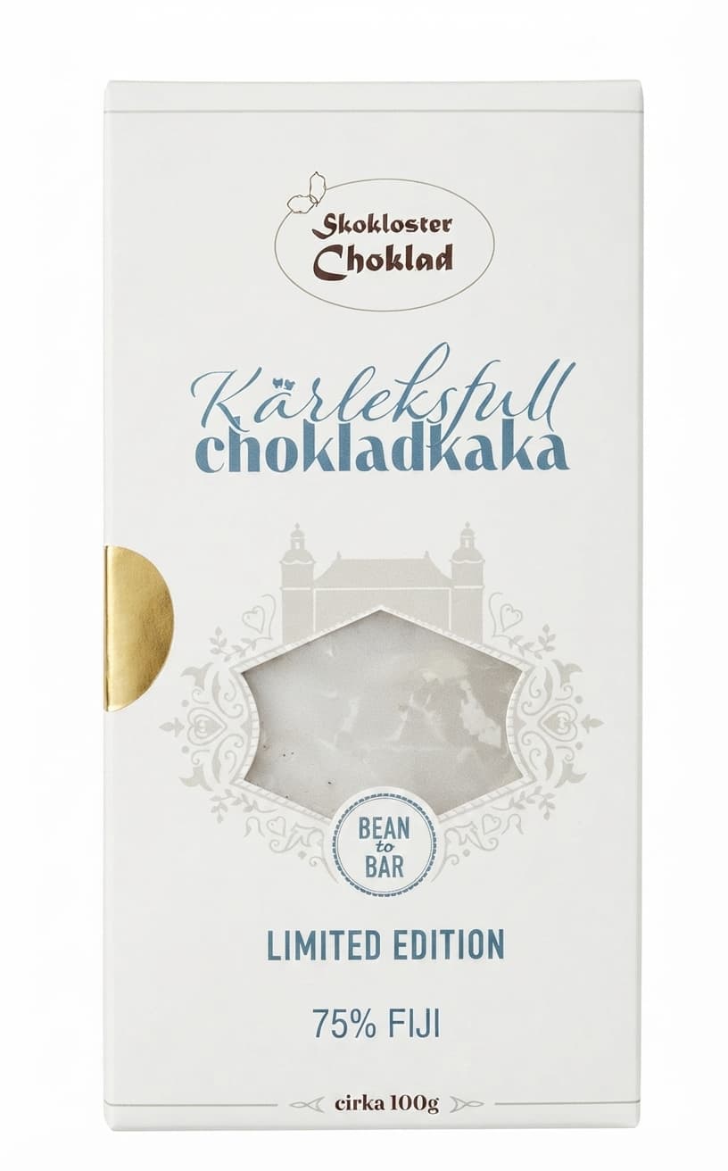 Fiji 75% 75% dark bar packaging by Skokloster Choklad