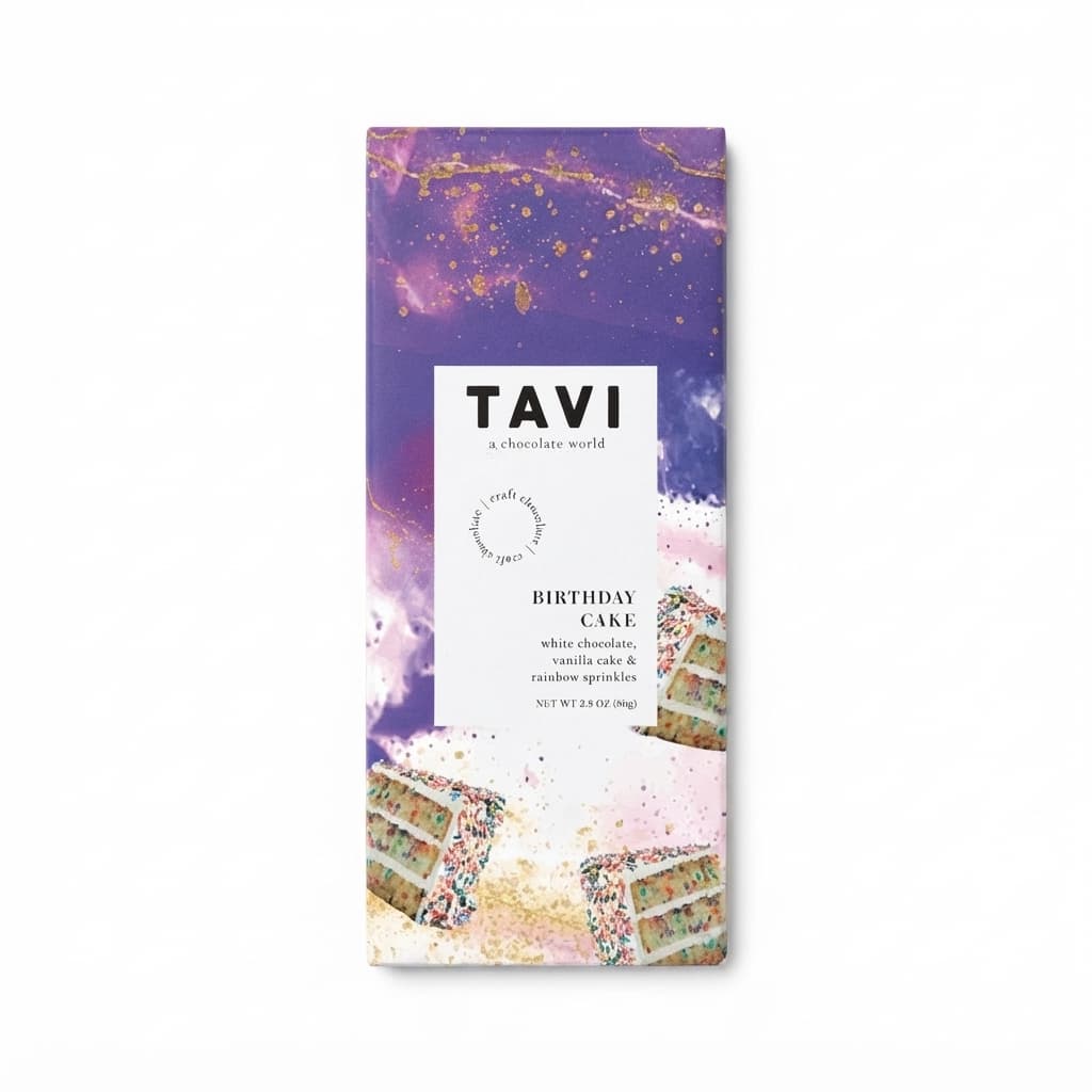 Birthday Cake null% white bar packaging by TAVI