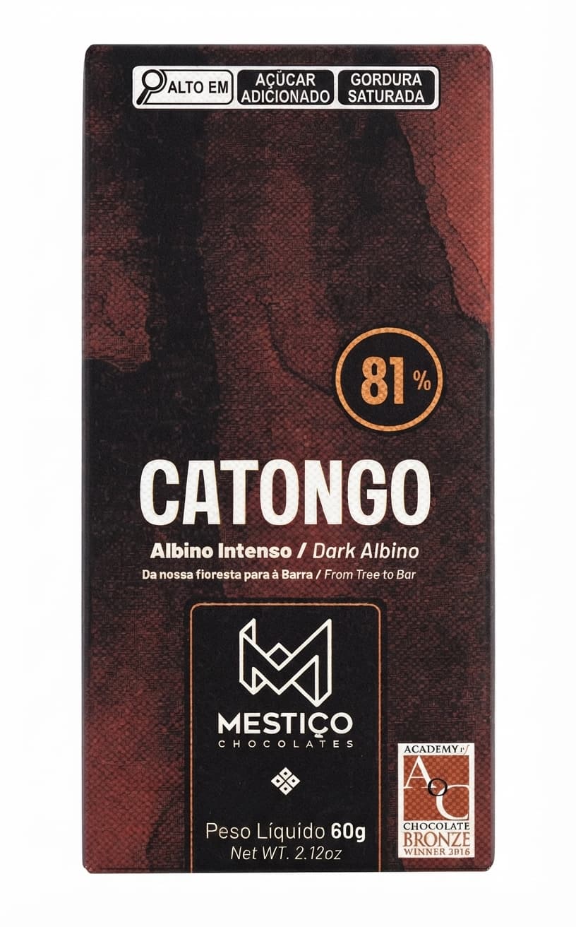 Catongo 81% 81% dark bar packaging by Mestiço