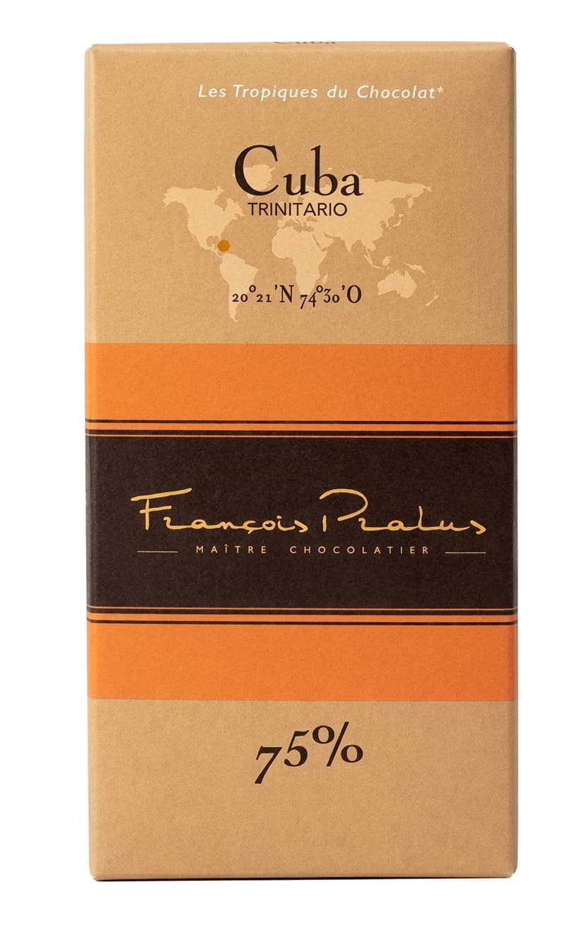 Cuba 75% 75% dark bar packaging by François Pralus