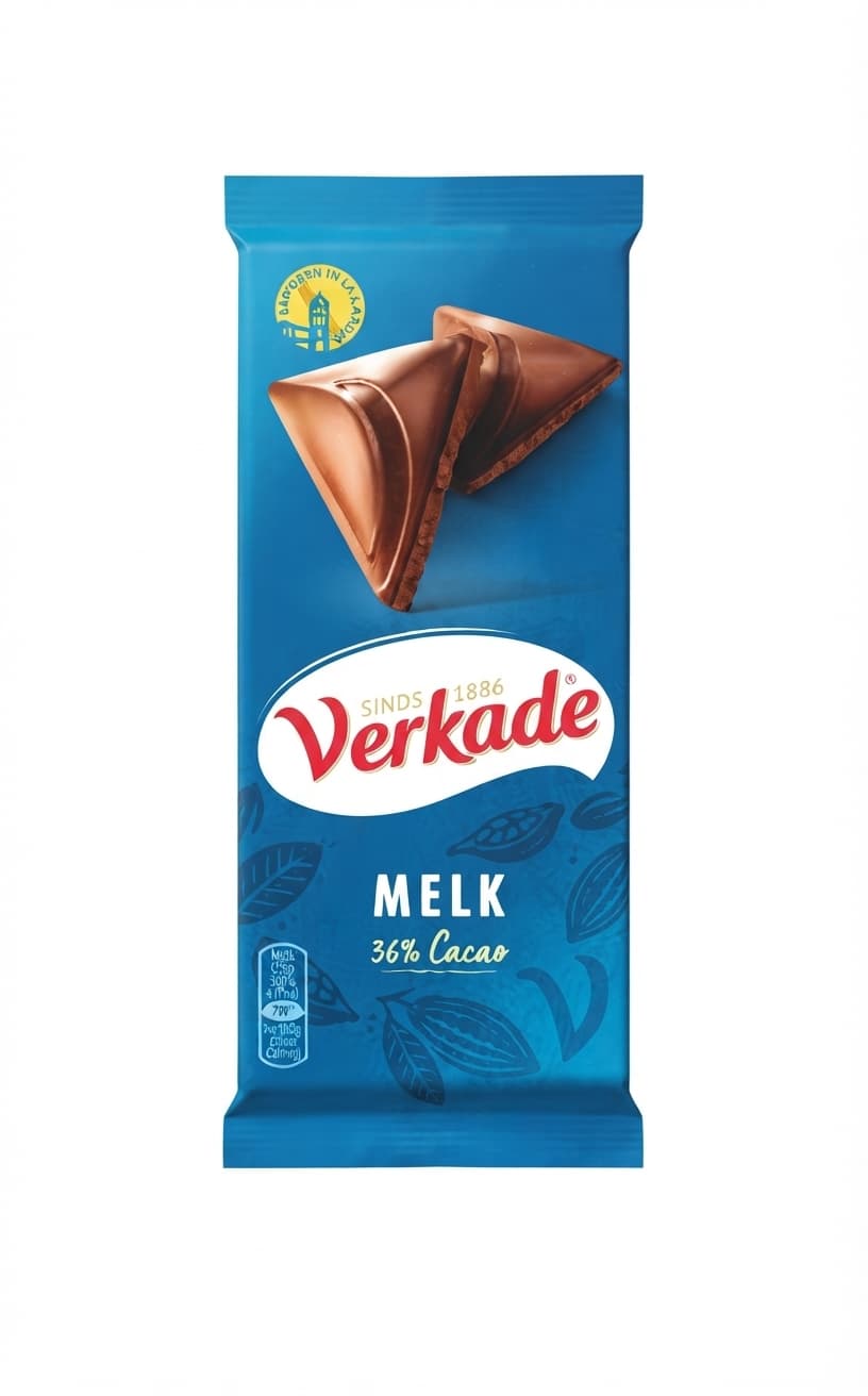 Melk 36% 36% milk bar packaging by Verkade