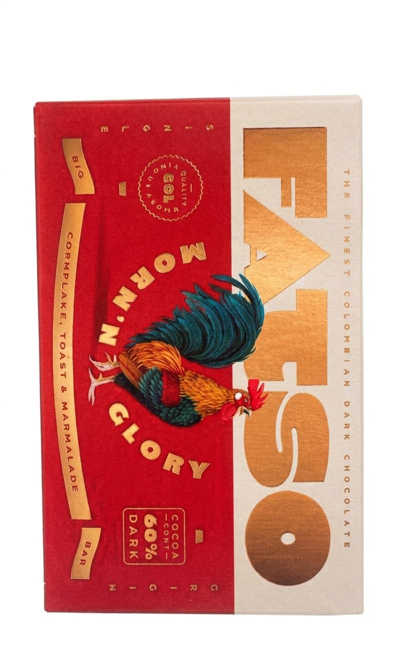 Morn'n'Glory 60% 60% dark bar packaging by Fatso
