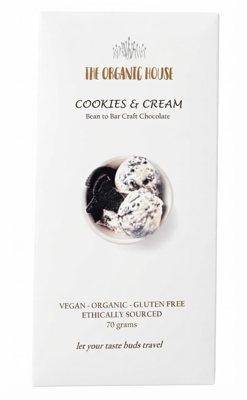 Cookies & Cream 55% milk bar packaging by The Organic House