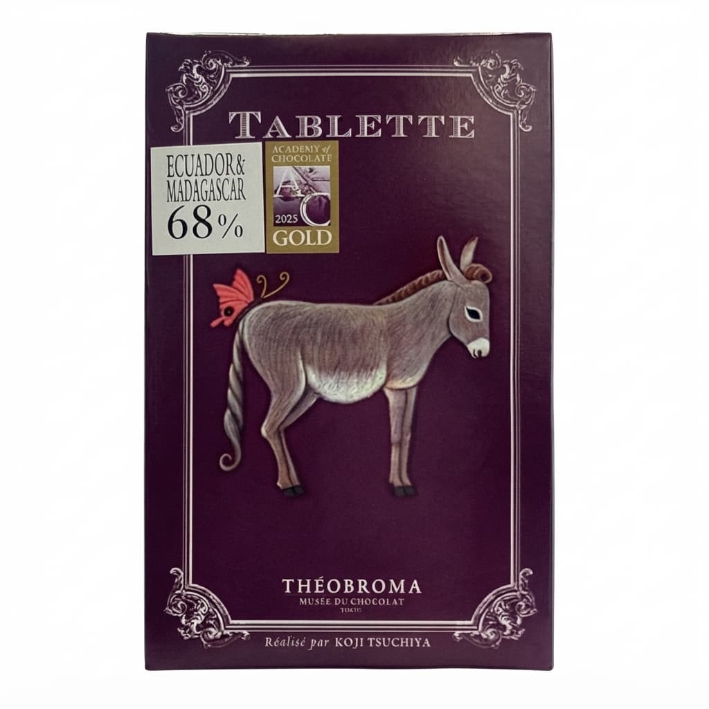Ecuador & Madagascar 68% 68% dark bar packaging by Musée du Chocolat Théobroma