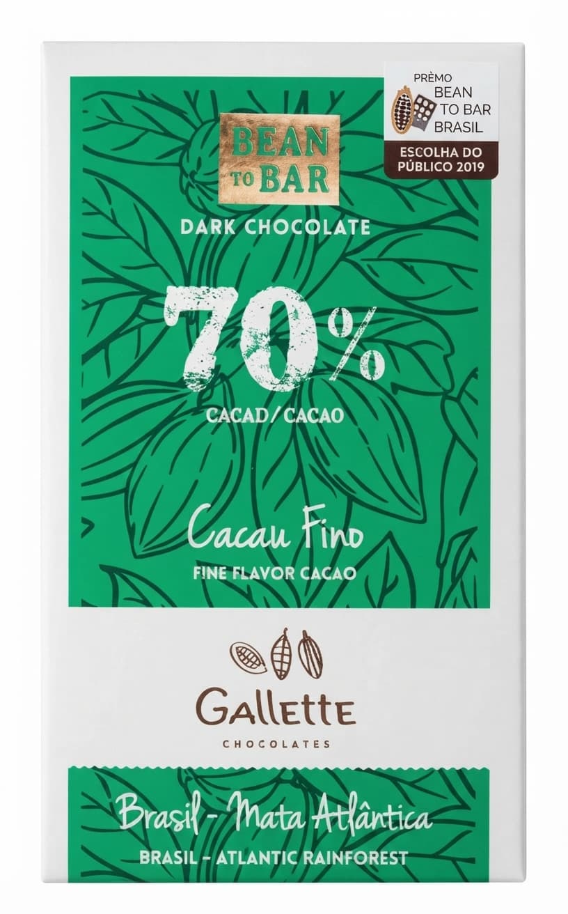 Southern Bahia 70% 70% dark bar packaging by Gallette Chocolates